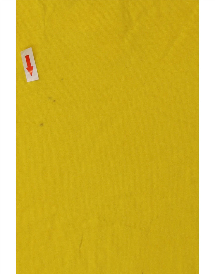 Fila Mens Graphic T-Shirt Top Small Yellow Cotton