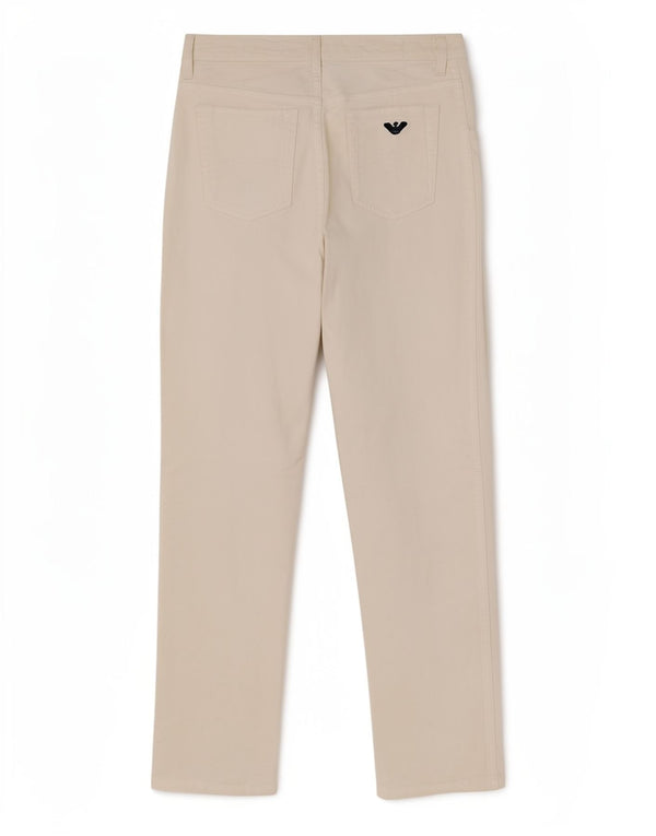 Armani Womens Straight Casual Trousers W30 L28 White Cotton