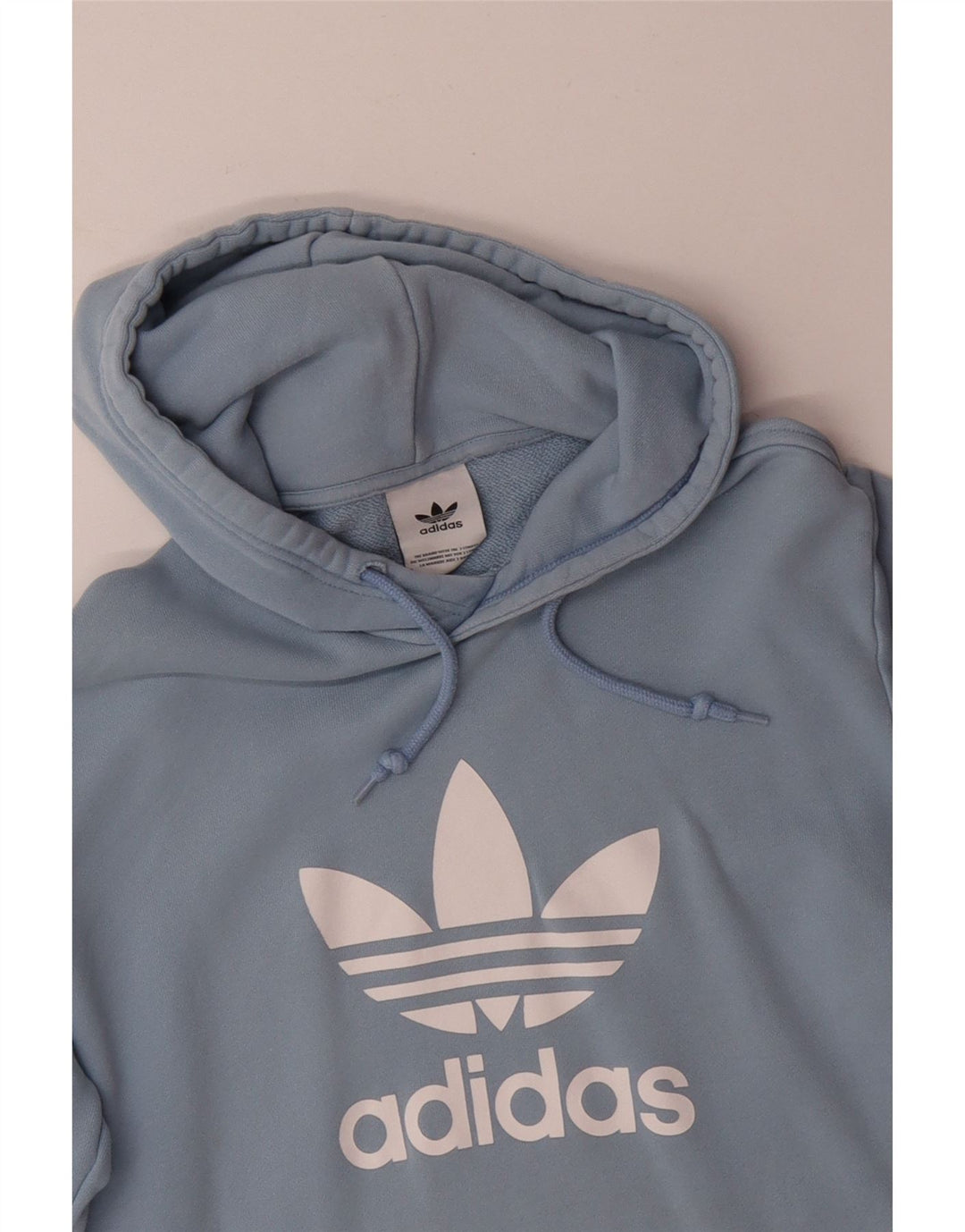 ADIDAS Mens Graphic Hoodie Jumper Medium Blue Cotton