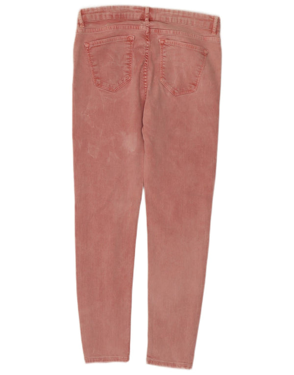 Zara Womens Acid Wash Skinny Jeans EU 42 Large W32 L26 Pink