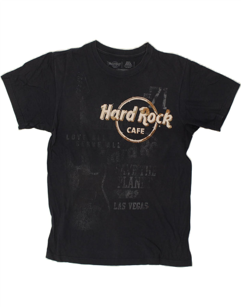 HARD ROCK CAFE Mens Las Vegas Graphic T-Shirt Top Small Navy Blue Cotton | Vintage Hard Rock Cafe | Thrift | Second-Hand Hard Rock Cafe | Used Clothing | Messina Hembry 