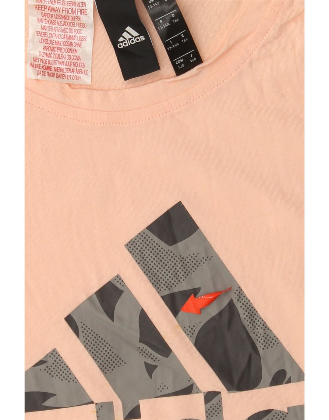 ADIDAS Girls Graphic T-Shirt Top 13-14 Years Pink Cotton