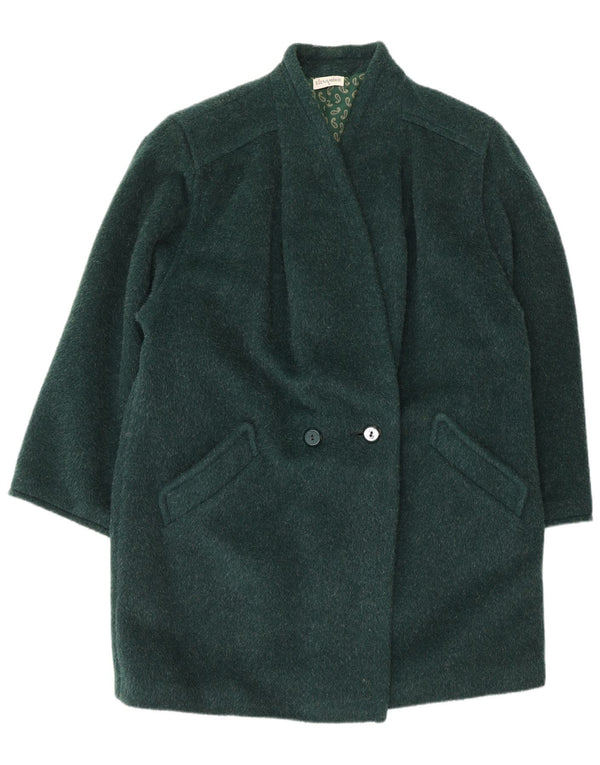 ELENA MIRO Womens Double Breasted Coat UK 22 3XL  Green Wool