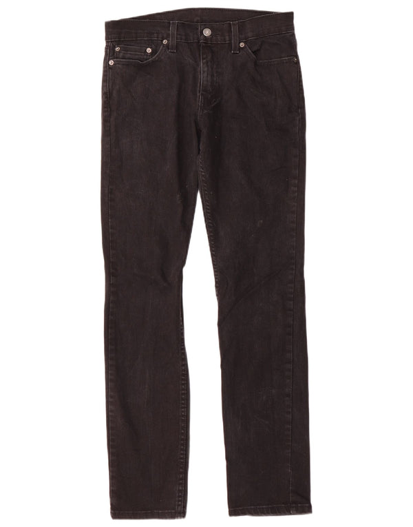 Levi's Mens 511 Slim Jeans W29 L32 Black Cotton