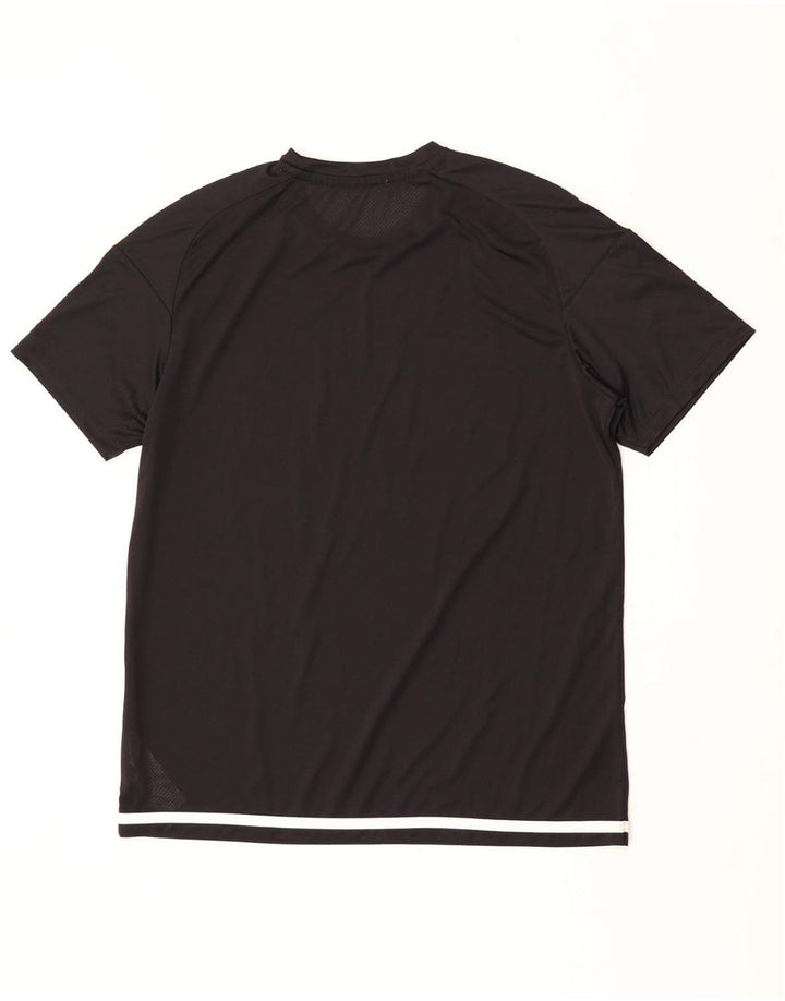JAKO Mens T-Shirt Top Large Black Colourblock Polyester