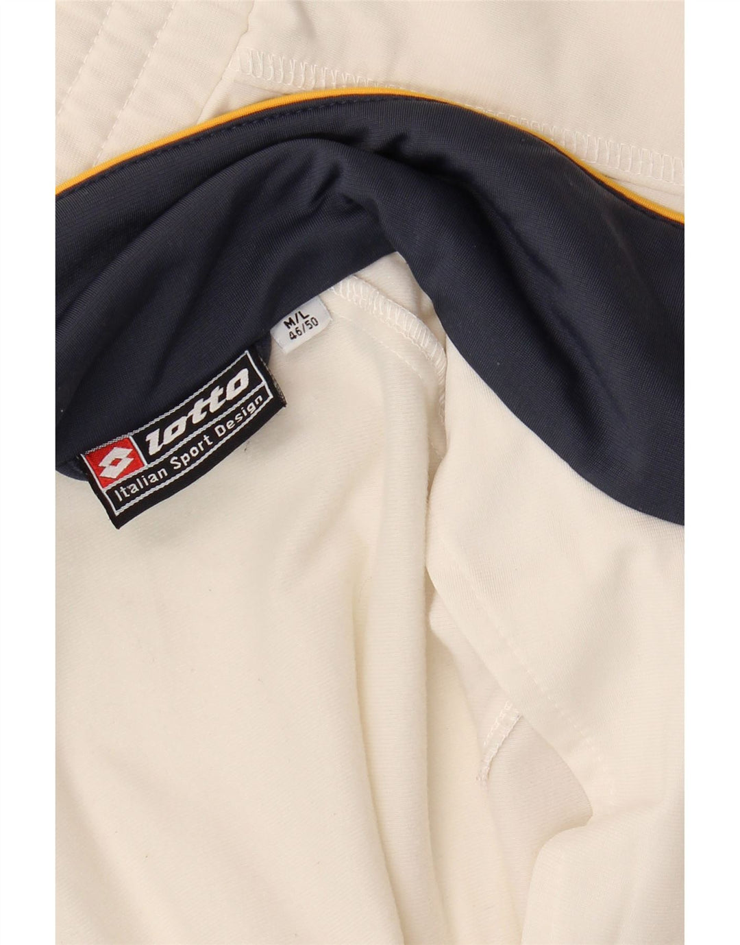 Lotto Mens Tracksuit Top Jacket Medium Off White Sports