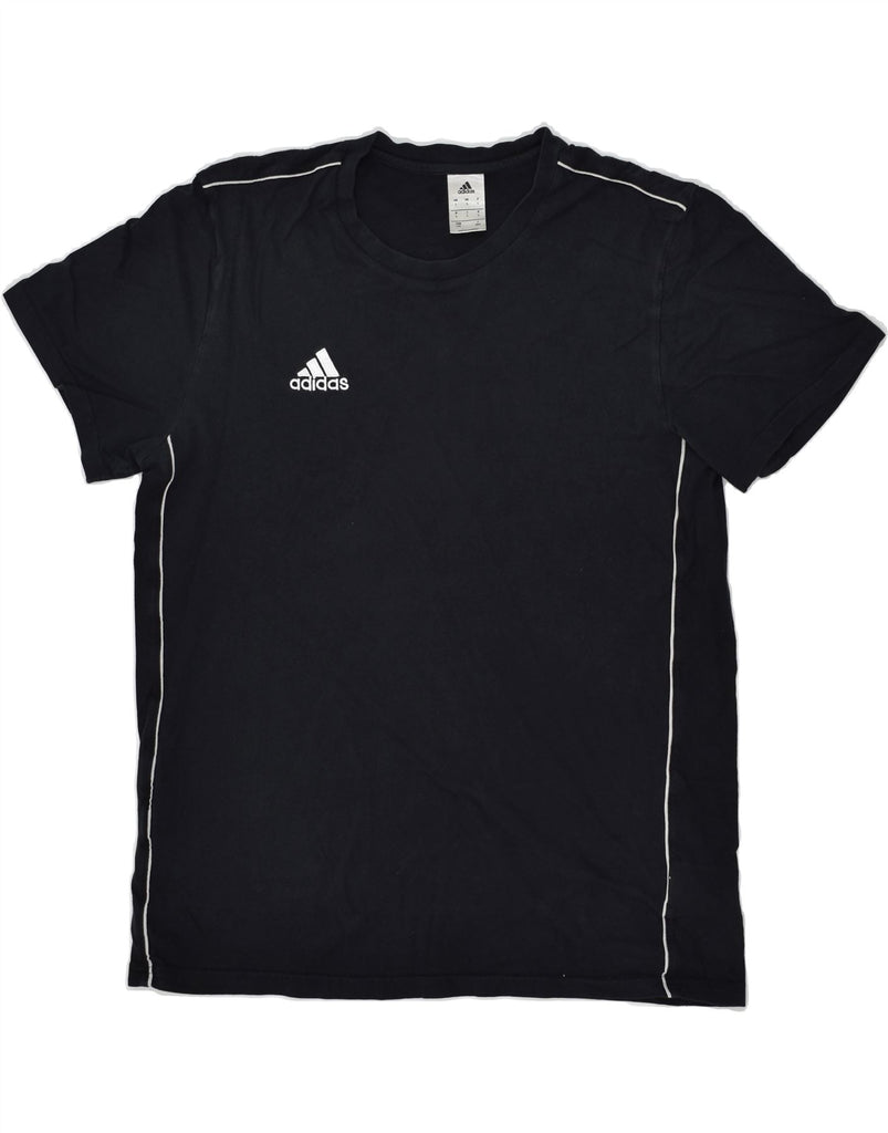 ADIDAS Mens T-Shirt Top Large Black Cotton | Vintage Adidas | Thrift | Second-Hand Adidas | Used Clothing | Messina Hembry 