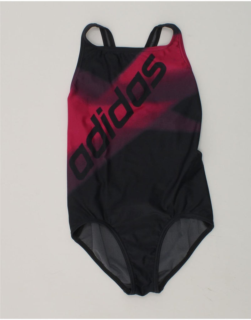 ADIDAS Girls Swimwear 9-10 Years Black Colourblock Nylon | Vintage Adidas | Thrift | Second-Hand Adidas | Used Clothing | Messina Hembry 