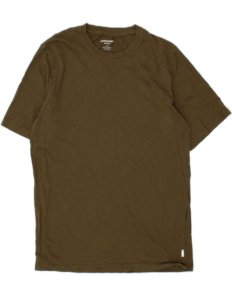 JACK & JONES Mens T-Shirt Top Medium Khaki Cotton Vintage Jack & Jones and Second-Hand Jack & Jones from Messina Hembry 