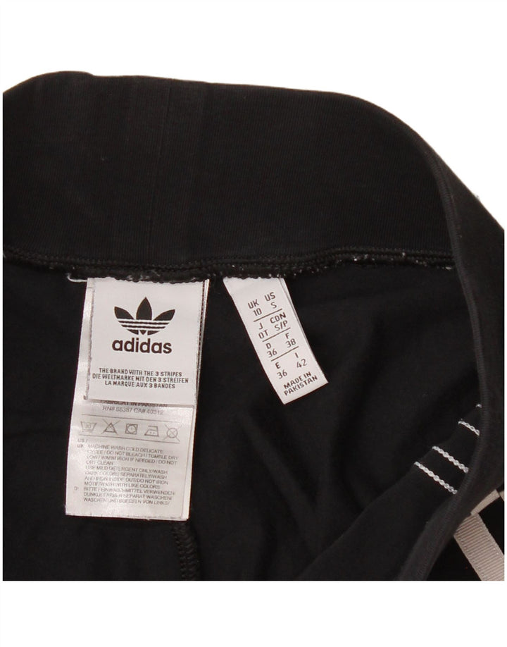 Adidas Womens Leggings UK 10 Small Black Cotton
