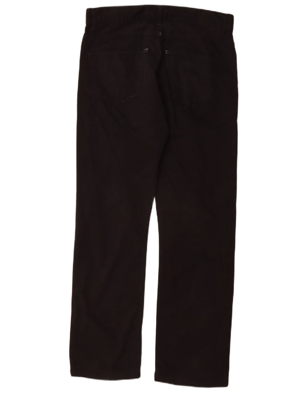 KAPPA Mens Straight Casual Trousers IT 46 Small W34 L32 Black Cotton