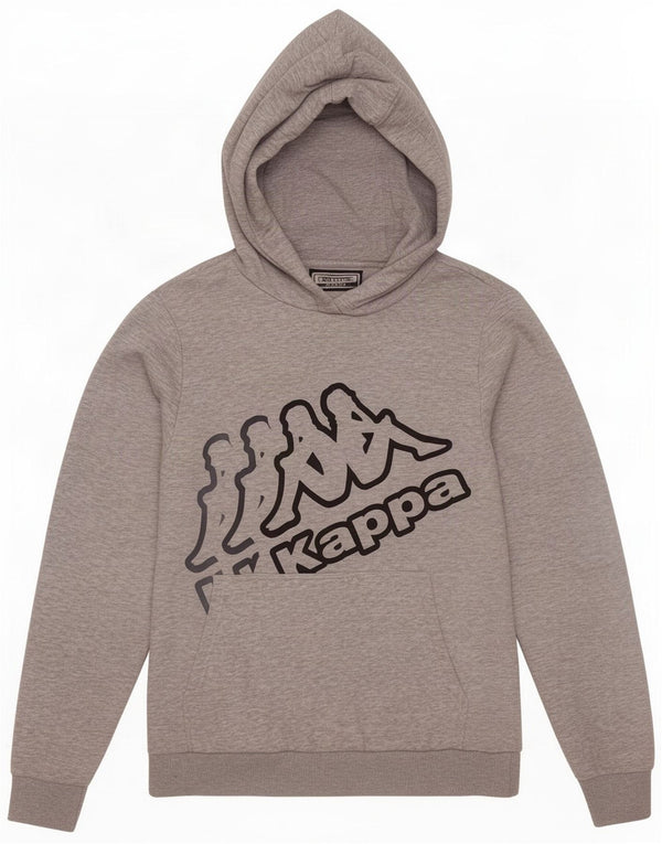 Kappa Boys Graphic Hoodie Jumper 13-14 Years Grey Flecked Cotton