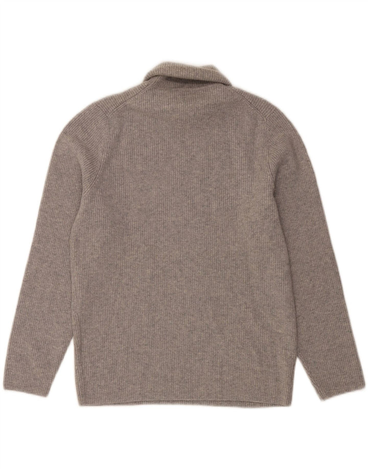 Massimo Dutti Womens Roll Neck Jumper Sweater UK 16 Large Grey