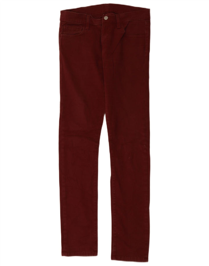 CARHARTT Womens Slim Casual Trousers W30 L34 Burgundy Cotton