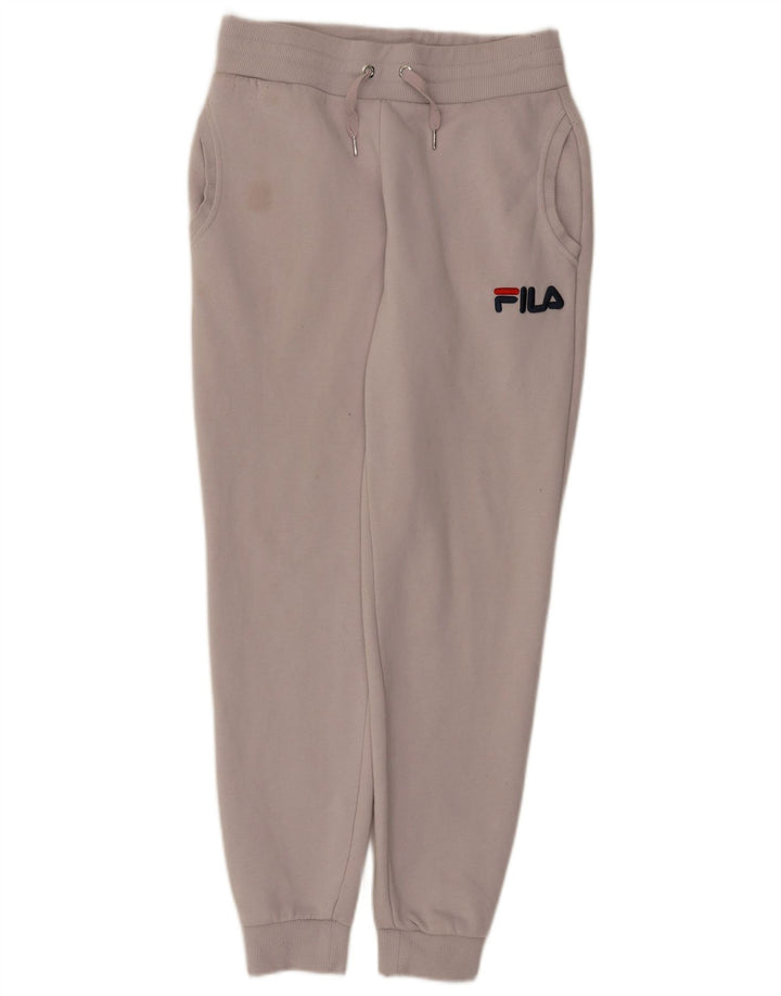 Fila Womens Tracksuit Trousers Joggers UK 10 Small  White Polyester