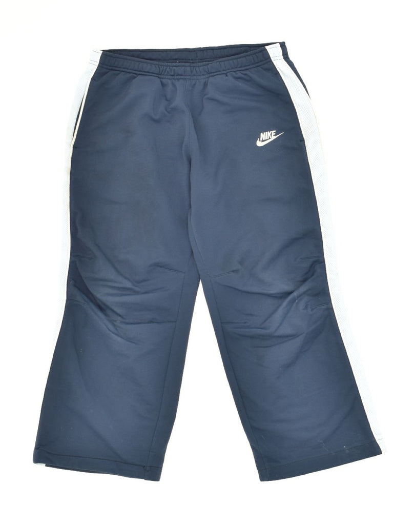 NIKE Boys Tracksuit Trousers 10-11 Years Blue Polyester | Vintage Nike | Thrift | Second-Hand Nike | Used Clothing | Messina Hembry 