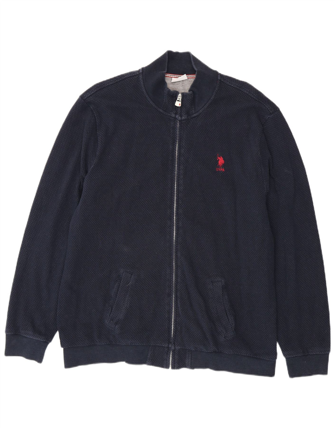 U.S. Polo Assn. Mens Tracksuit Top Jacket 2XL Navy Blue
