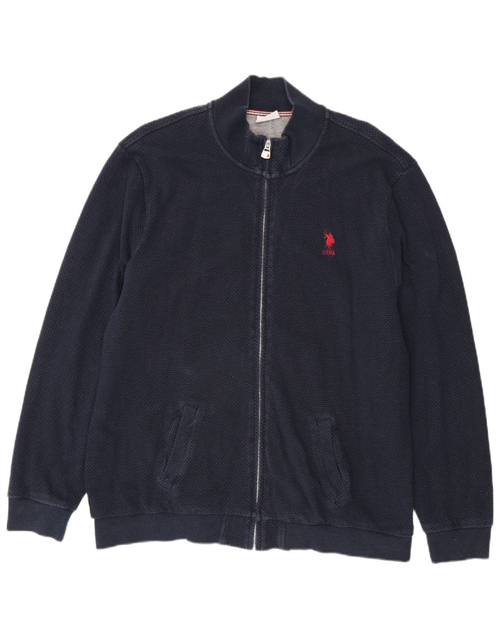 U.S. Polo Assn. Mens Tracksuit Top Jacket 2XL Navy Blue