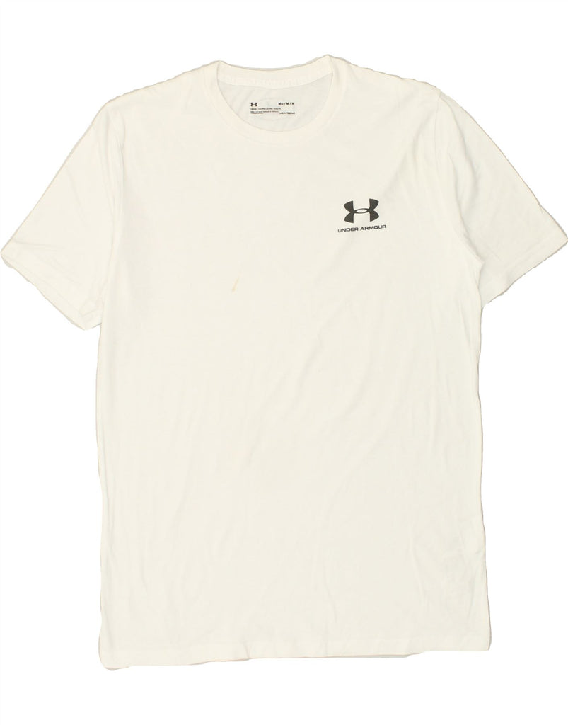 UNDER ARMOUR Mens T-Shirt Top Medium White Cotton | Vintage Under Armour | Thrift | Second-Hand Under Armour | Used Clothing | Messina Hembry 