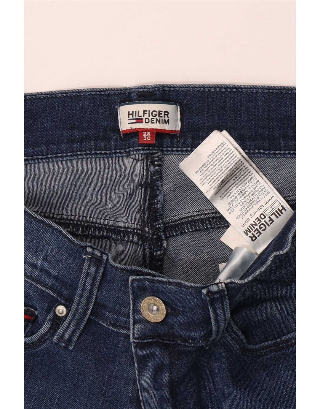 Tommy Hilfiger Womens Slim Jeans W28 L30 Blue Cotton