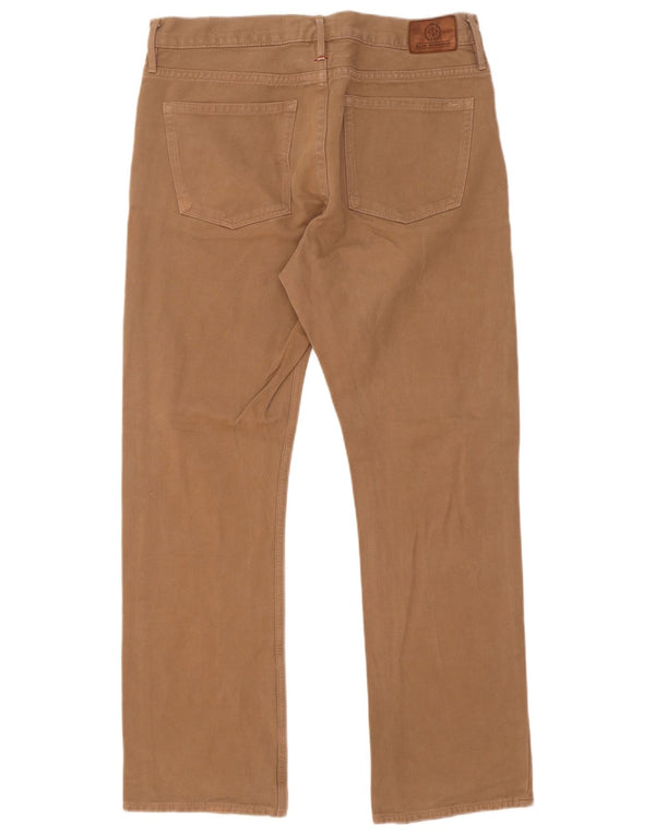 Marks & Spencer Mens Blue Harbour Regular Fit Casual Trousers W34 L31 Beige