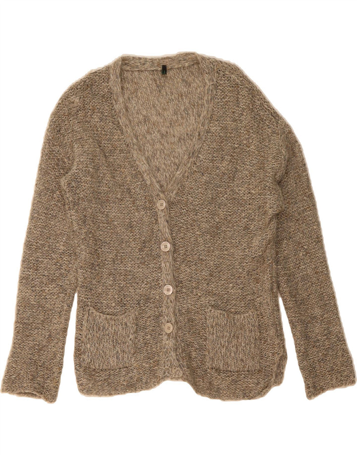 BENETTON Womens Cardigan Sweater UK 14 Medium Beige Acrylic Vintage Benetton and Second-Hand Benetton from Messina Hembry 
