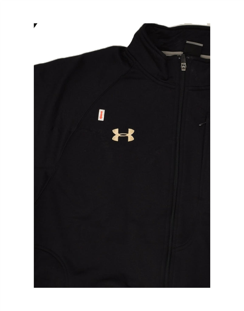 UNDER ARMOUR Mens Tracksuit Top Jacket Large Black Polyester | Vintage Under Armour | Thrift | Second-Hand Under Armour | Used Clothing | Messina Hembry 