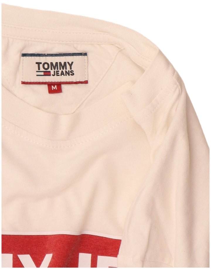 Tommy Hilfiger Mens Graphic T-Shirt Top Medium White