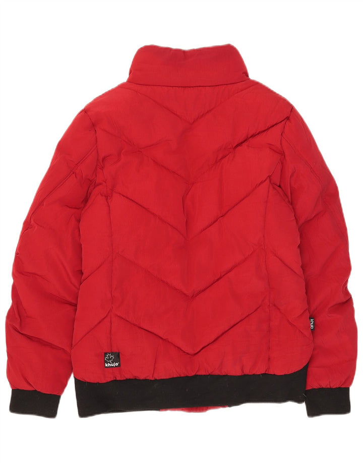 KHUJO Womens Padded Jacket UK 6 XS Red Colourblock Polyester