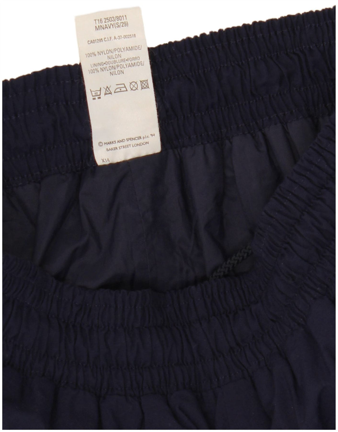 Marks & Spencer Mens Tracksuit Trousers Small  Navy Blue Nylon
