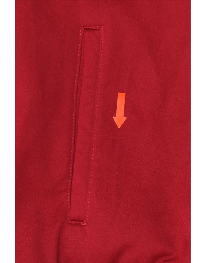 ERREA Mens Zip Hoodie Sweater Large Red Polyester