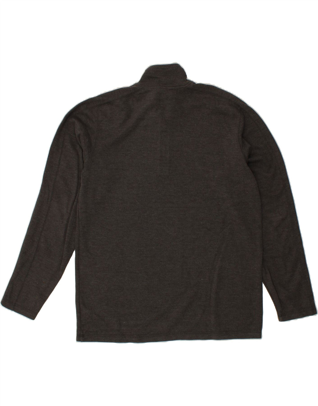 EDDIE BAUER Mens Tall Zip Neck Sweatshirt Jumper Large Grey Cotton Vintage Eddie Bauer and Second-Hand Eddie Bauer from Messina Hembry 