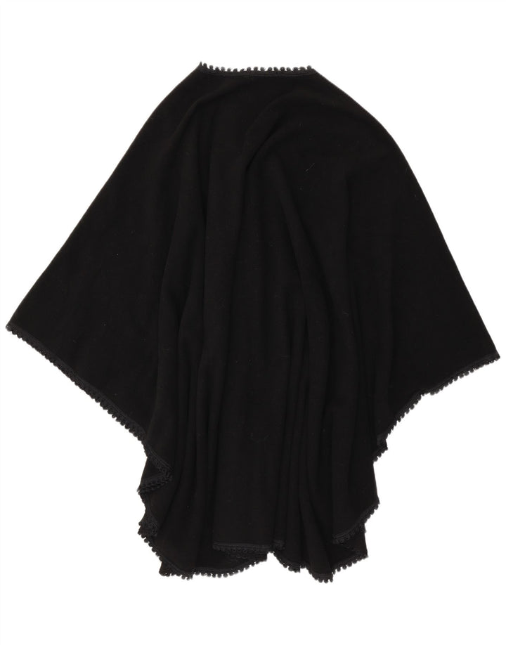 Vintage Womens Poncho Coat One Size Black