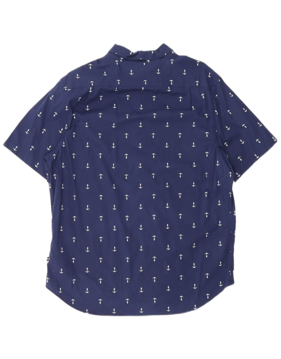 Nautica Mens Stretch Short Sleeve Abstract Pattern Shirt Large Navy Blue