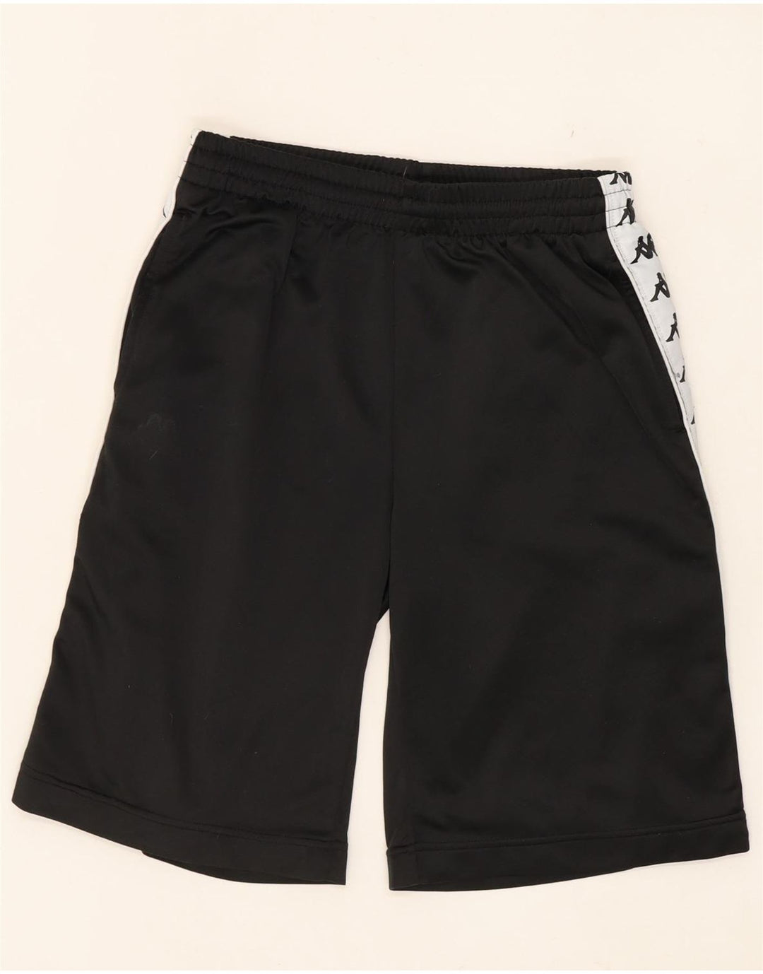 Kappa Mens Graphic Sport Shorts Small  Black Colourblock Polyester