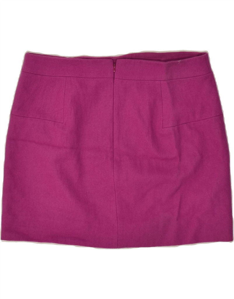 J. CREW Womens Mini Skirt US 14 XL W34 Pink Wool | Vintage J. Crew | Thrift | Second-Hand J. Crew | Used Clothing | Messina Hembry 