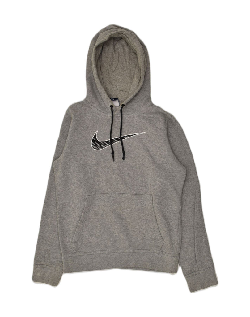 NIKE Mens Graphic Hoodie Jumper XS Grey Cotton | Vintage Nike | Thrift | Second-Hand Nike | Used Clothing | Messina Hembry 