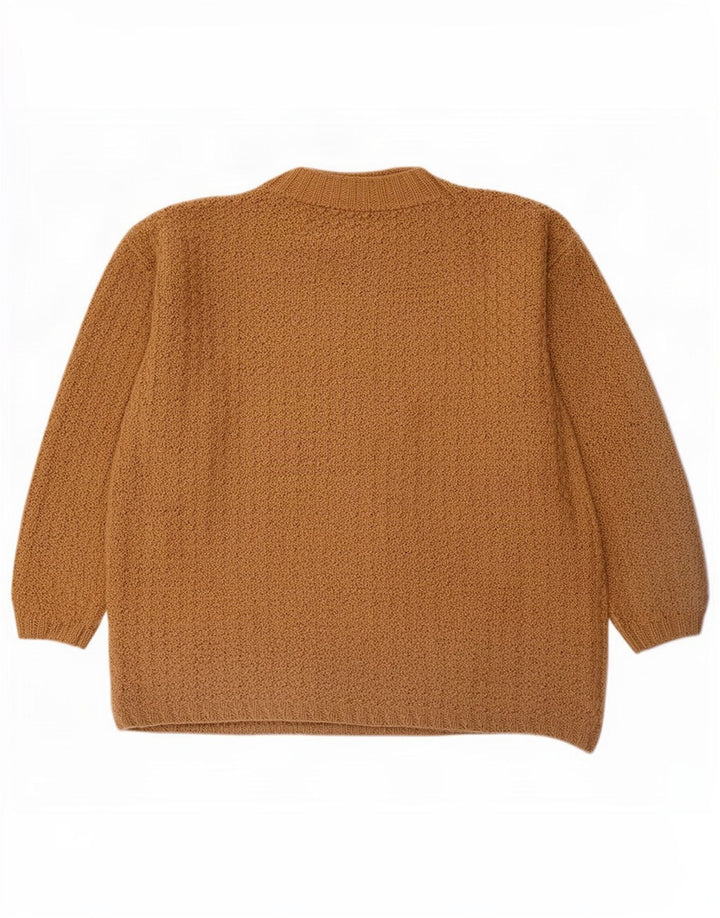 Vintage Mens Turtle Neck Jumper Sweater Large Brown