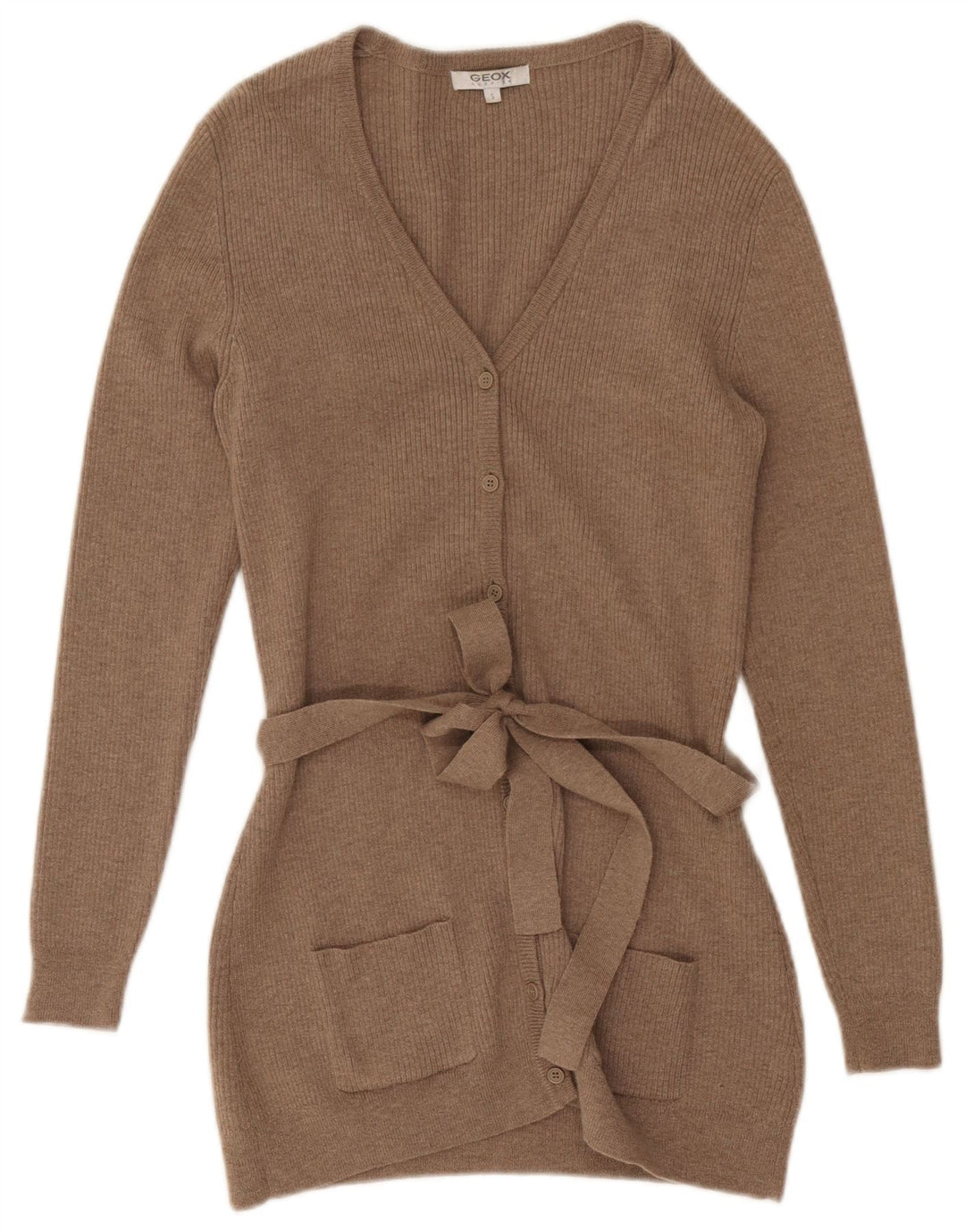 Geox Womens Cardigan Sweater UK 10 Small Brown