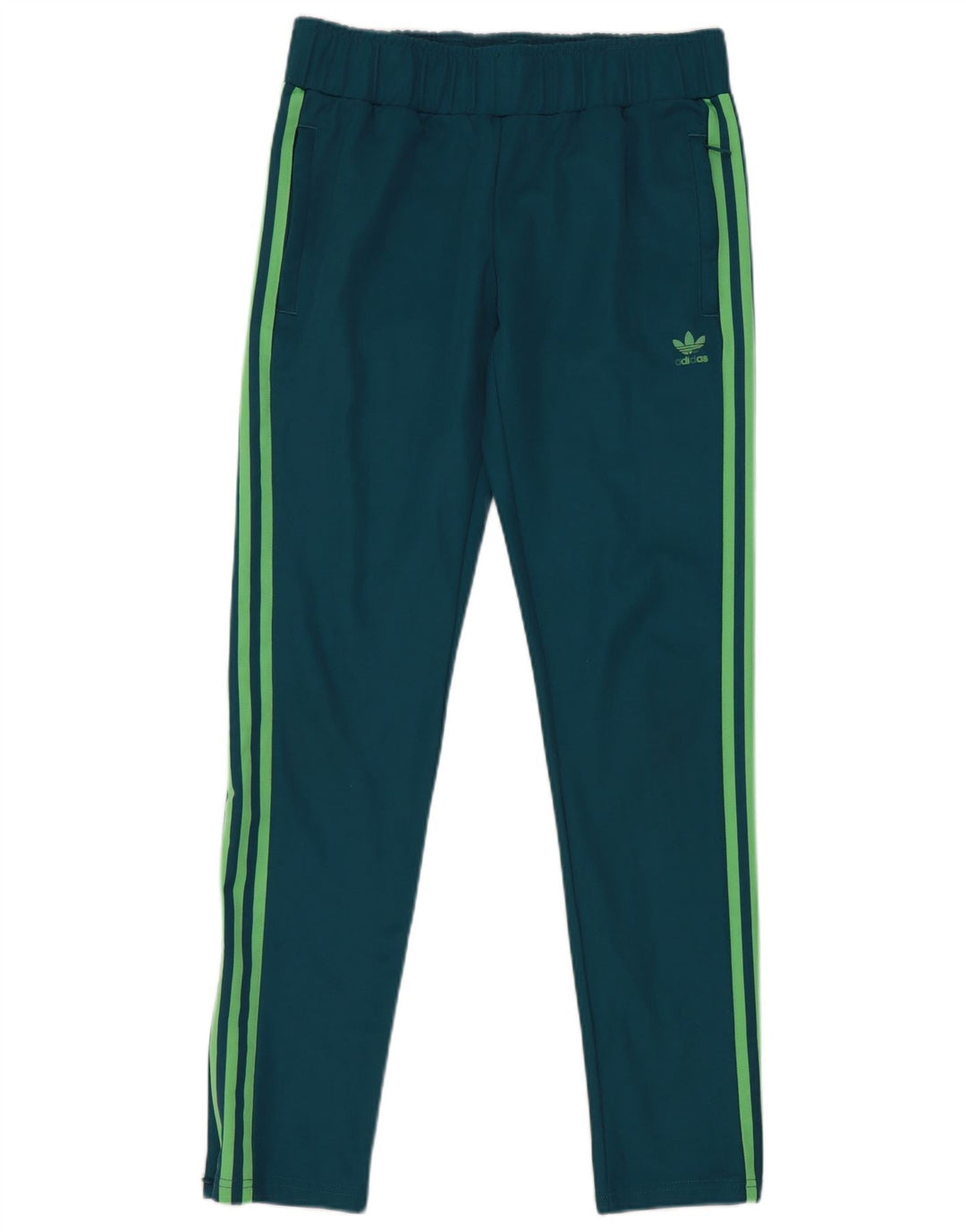 Adidas Womens Tracksuit Trousers UK 12 Medium Blue Cotton