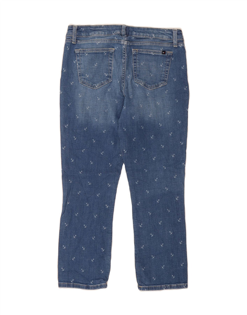 TOMMY HILFIGER Womens Cropped Jeans US 4 Small W27 L24 Blue Spotted Cotton Vintage Tommy Hilfiger and Second-Hand Tommy Hilfiger from Messina Hembry 