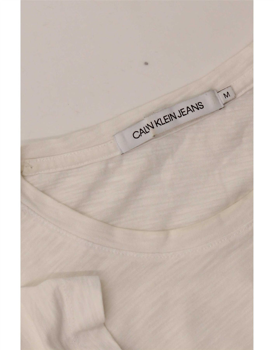 Calvin Klein Jeans Womens T-Shirt Top UK 14 Medium White