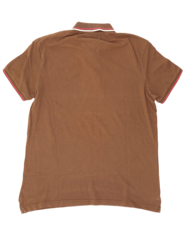 Diadora Mens Polo Shirt XL Brown Cotton