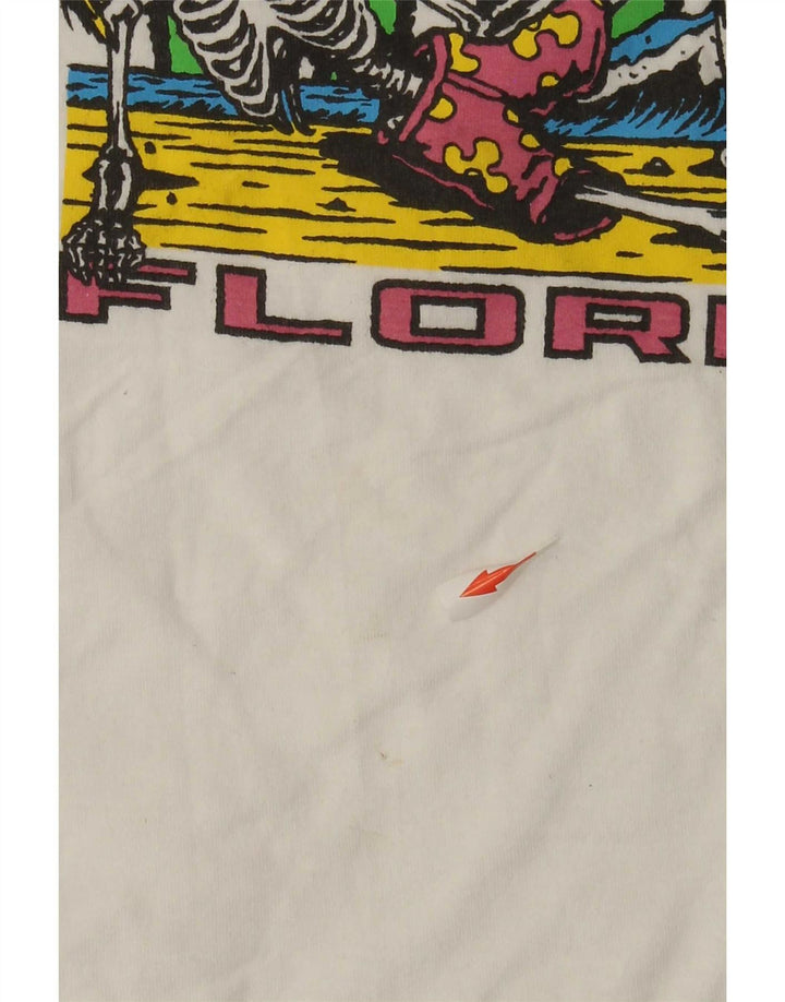 Vans Mens Classic Fit Graphic T-Shirt Top Medium White Cotton