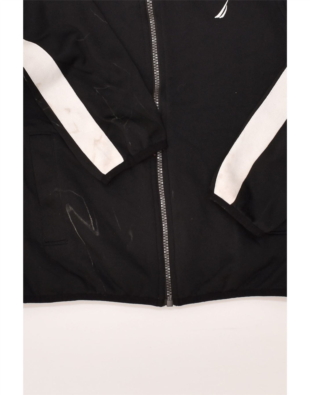 NAUTICA Boys Tracksuit Top Jacket 7-8 Years Small Black Polyester | Vintage Nautica | Thrift | Second-Hand Nautica | Used Clothing | Messina Hembry 