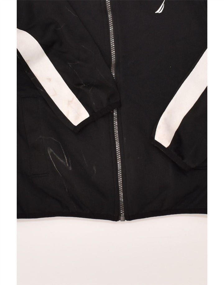 NAUTICA Boys Tracksuit Top Jacket 7-8 Years Small Black Polyester | Vintage Nautica | Thrift | Second-Hand Nautica | Used Clothing | Messina Hembry 