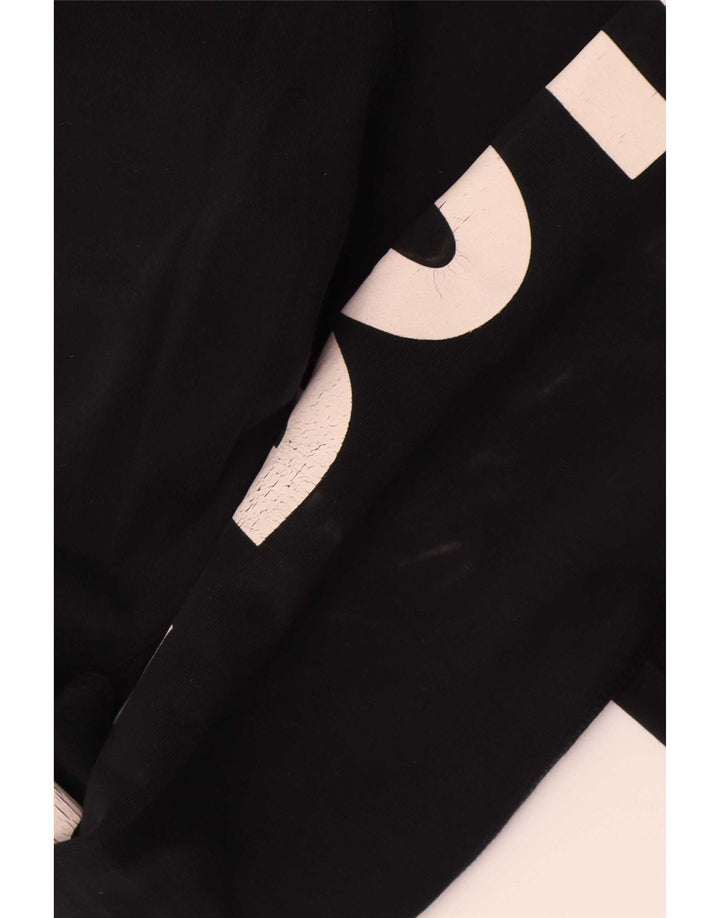 Nike Womens Graphic Leggings UK 12 Medium Black Cotton
