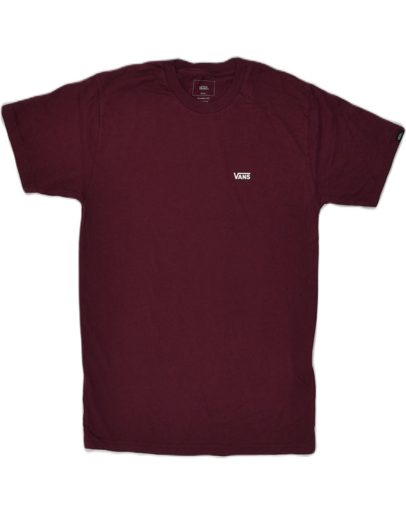 VANS Mens Classic Fit T-Shirt Top Small Burgundy Cotton | Vintage Vans | Thrift | Second-Hand Vans | Used Clothing | Messina Hembry 