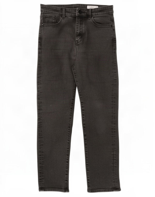 Marks & Spencer Womens Cigarette Straight Jeans UK 10 Small W28 L26 Black