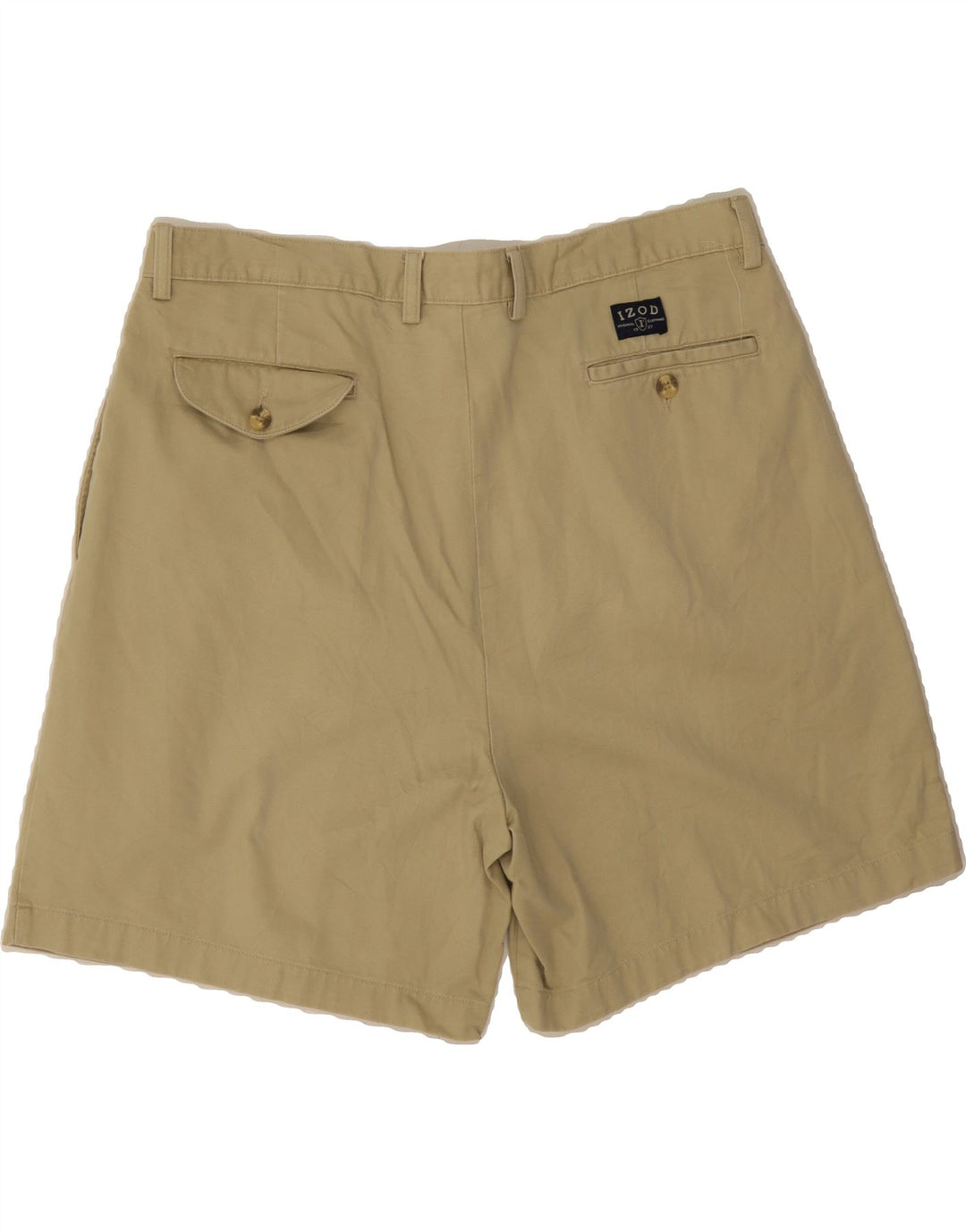 IZOD Mens Pegged Chino Shorts W38 XL Khaki Cotton Vintage Izod and Second-Hand Izod from Messina Hembry 